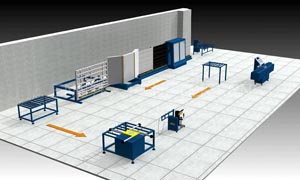 Middle Scale Insulating Glass Equipment Layout